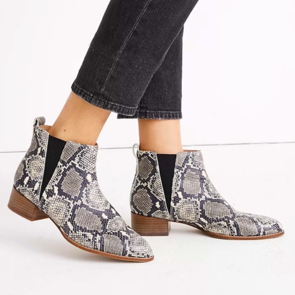 Brand New Snakeskin Ankle Boots